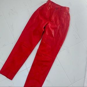 Marquis vintage 80’s red leather pants